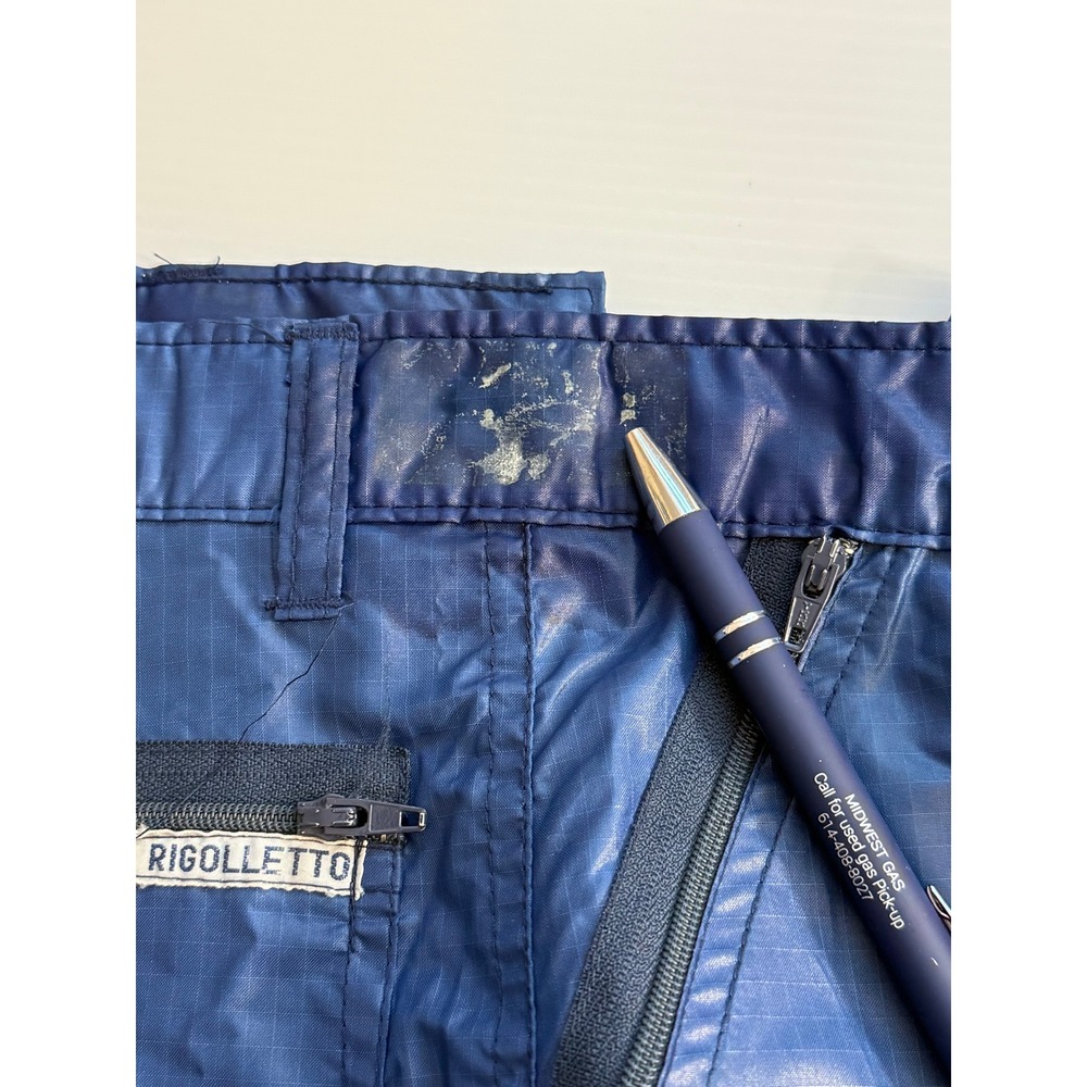 RIGOLLETTO Blue Nylon Cargo Pants Zipper Pockets Lightweight 29x35 (Act 28x34.5) - Picture 9 of 14